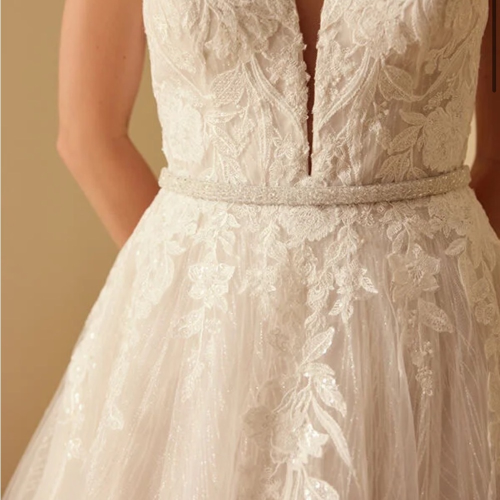 Vow’D clear bead sash- bridal wedding belt